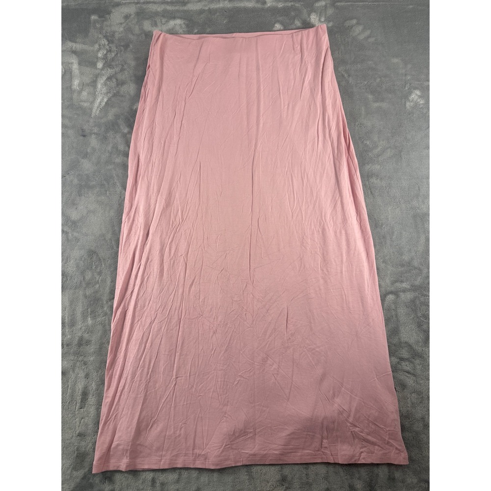 Bailey 44 Pink Jersey Knit Maxi Skirt Womens Size Medium Elastic Waist Straight